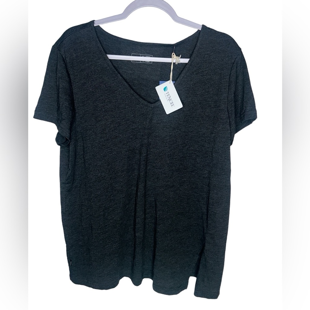 Women's 10 Tree Short Sleeve Tencel Dark Gray T-Shirt Size XL